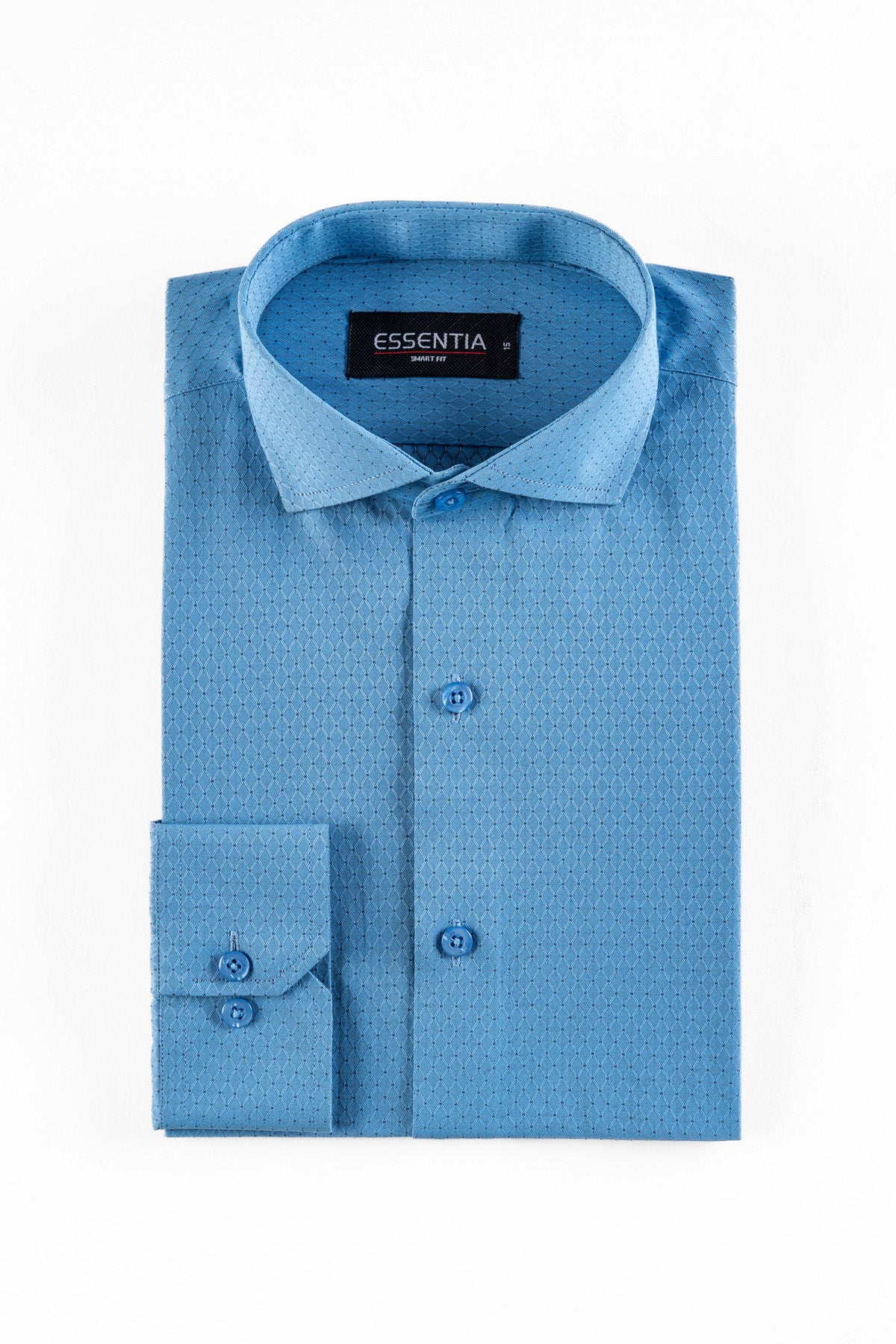 Men&#39;s M Blue Texture Dress Shirt