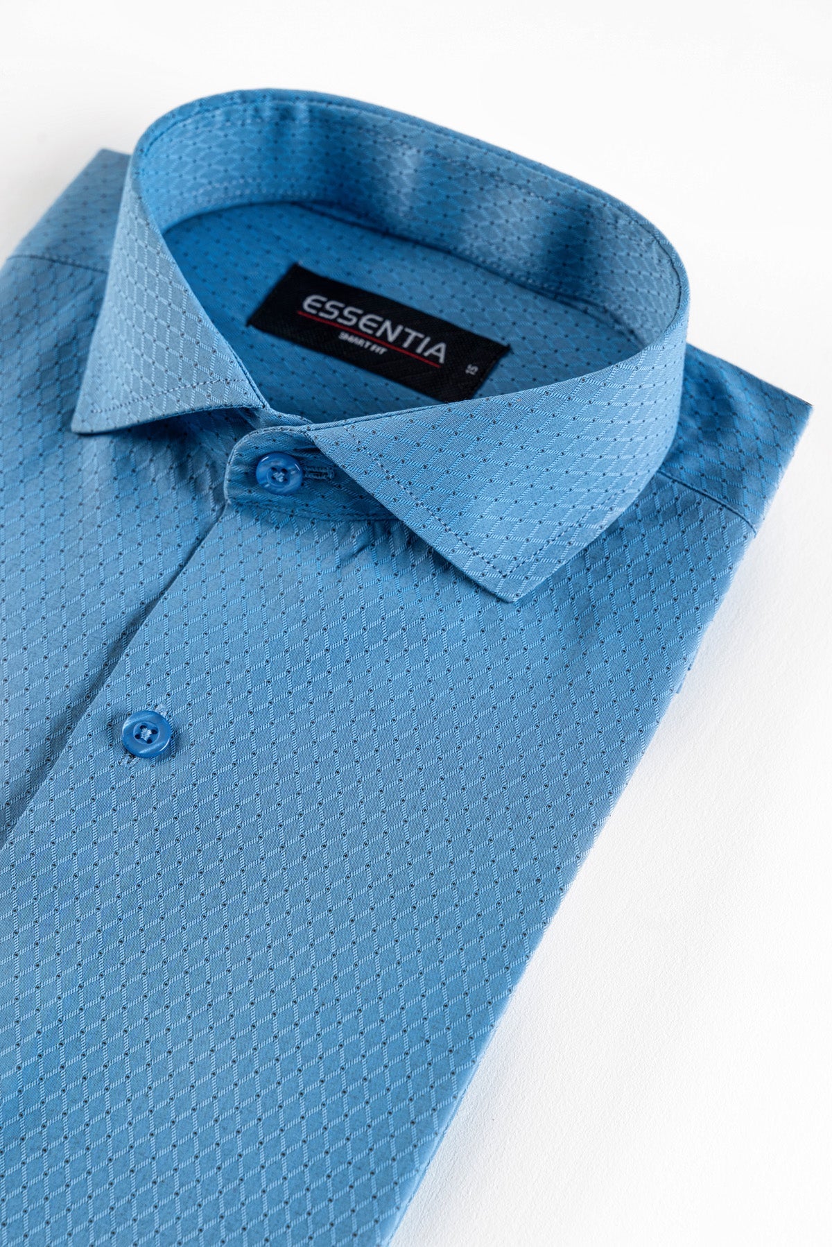 Men&#39;s M Blue Texture Dress Shirt