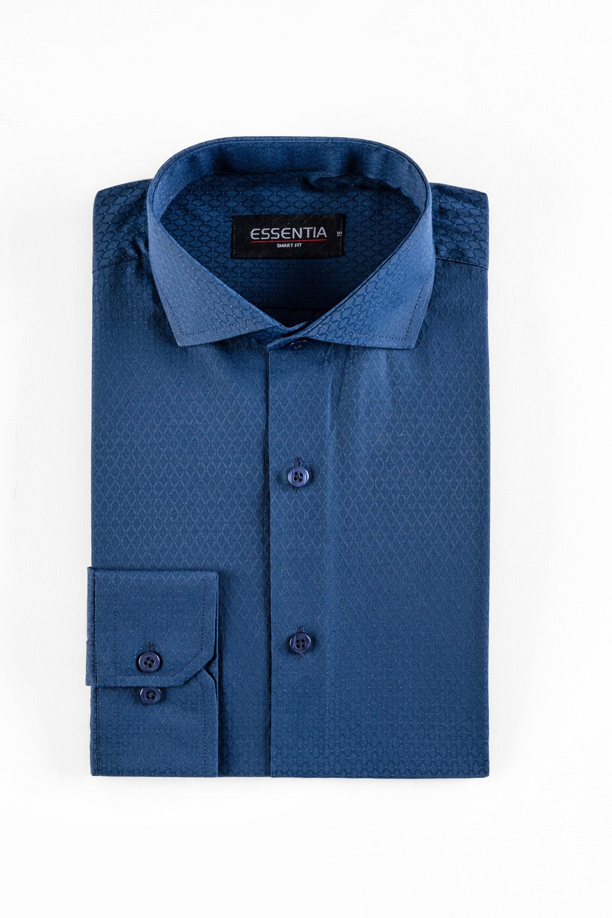 Men&#39;s Navy Blue Texture Dress Shirt