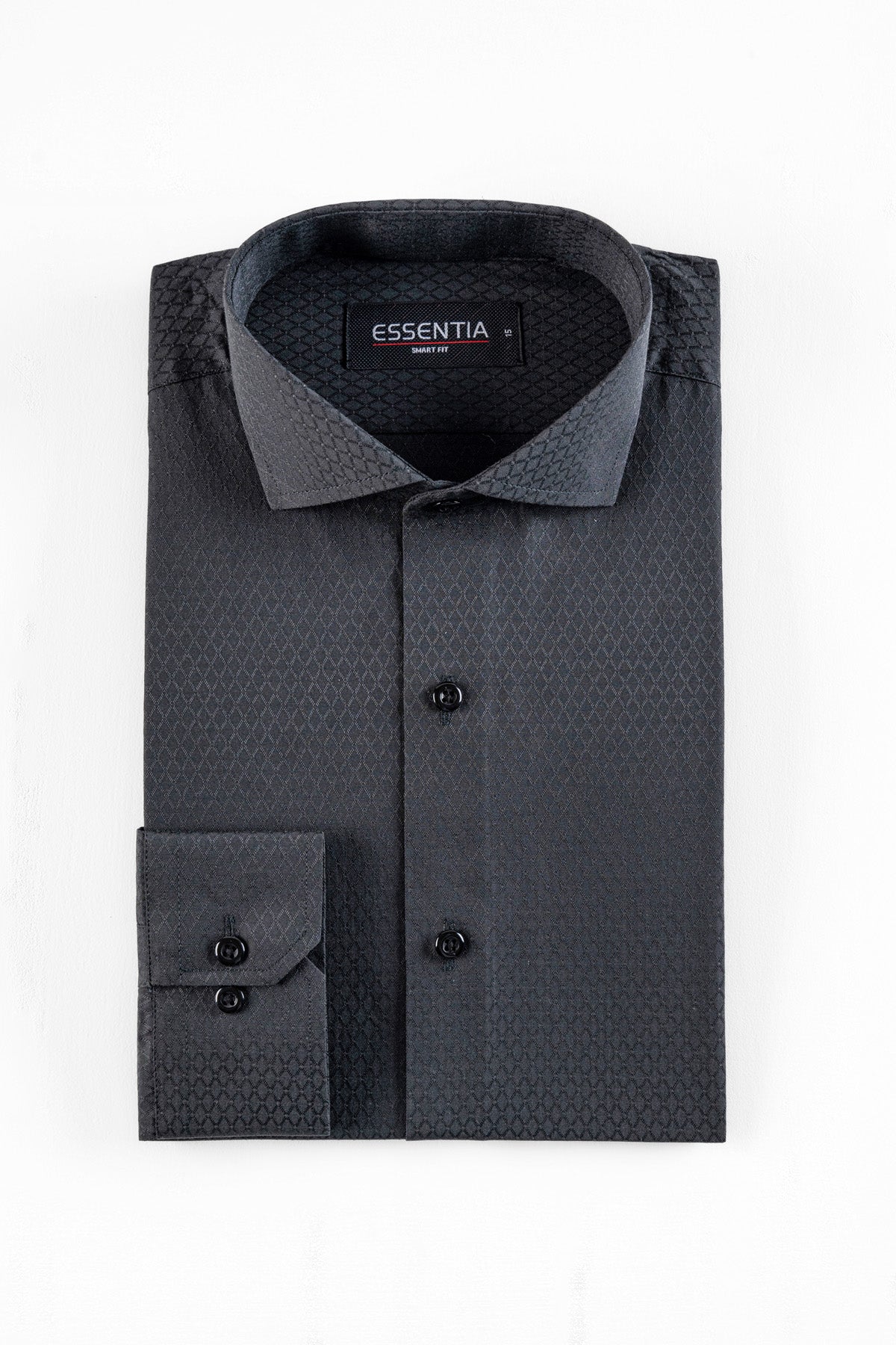 Men&#39;s Black Texture Dress Shirt