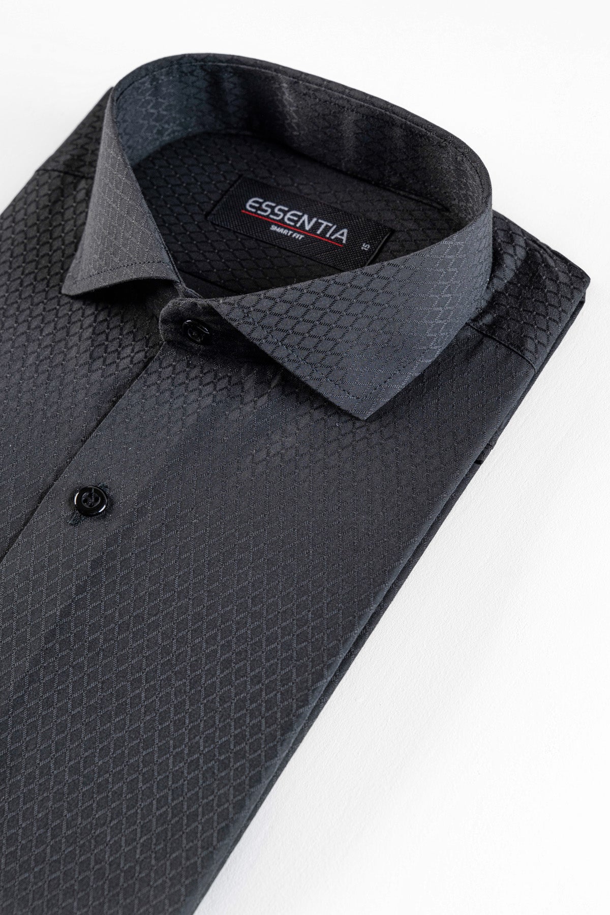 Men&#39;s Black Texture Dress Shirt