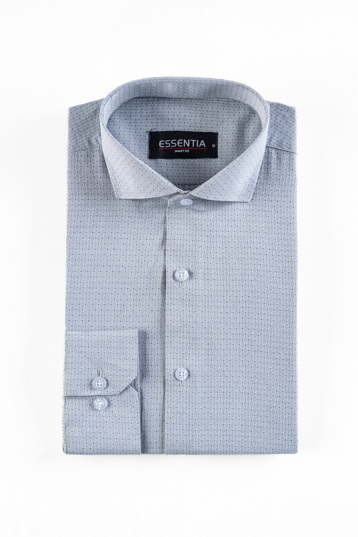 Men&#39;s Grey Texture Dress Shirt