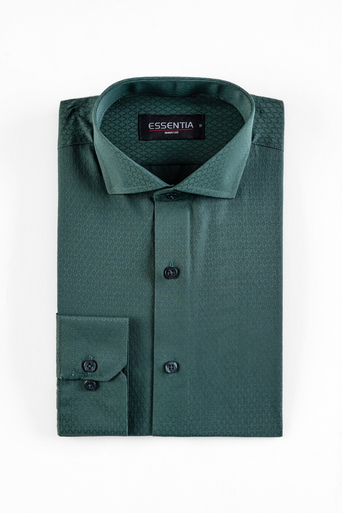 Men&#39;s Green Texture Dress Shirt