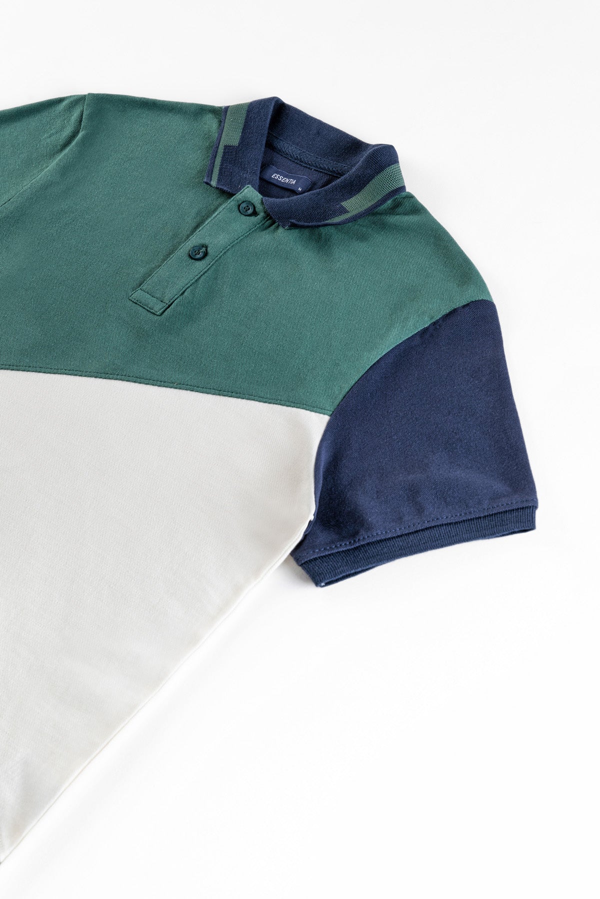 Green Panelled Men&#39;s Polo Shirt.