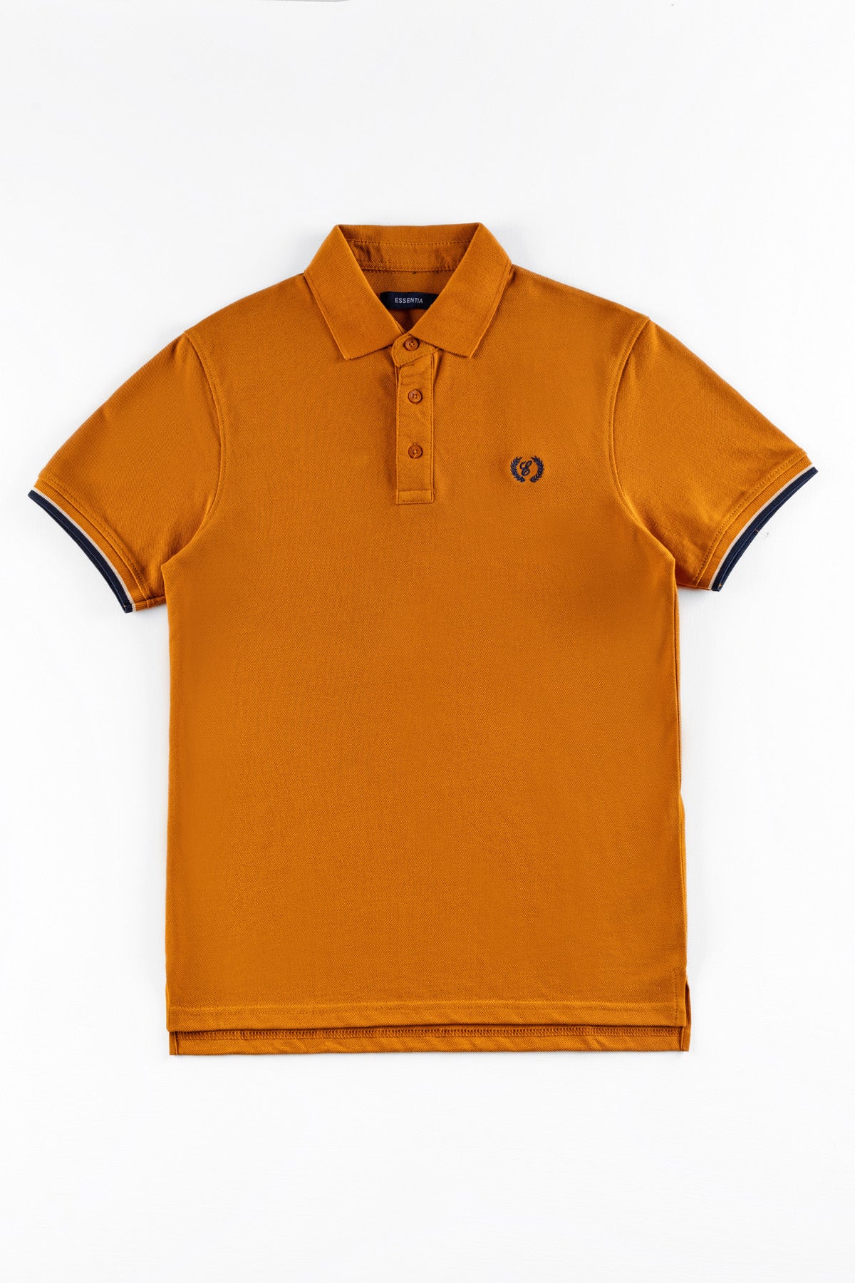 Mustard Tipped Men&#39;s Polo Shirt.