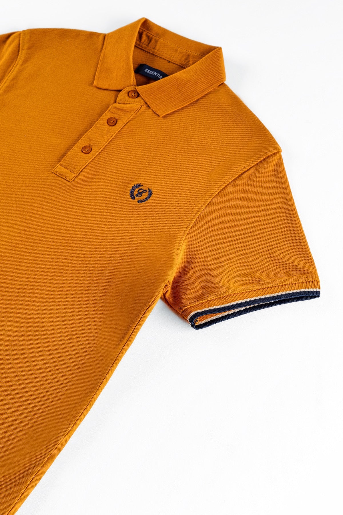 Mustard Tipped Men&#39;s Polo Shirt.