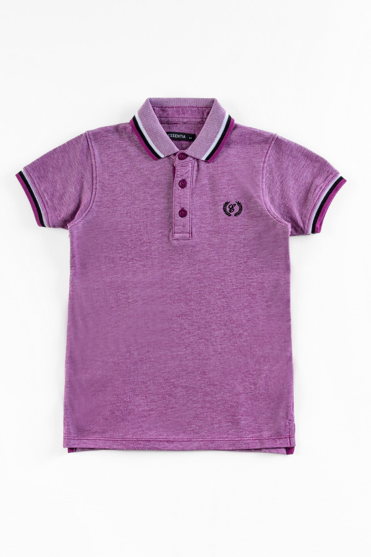 Wine Tipped Boy&#39;s Polo Shirt.