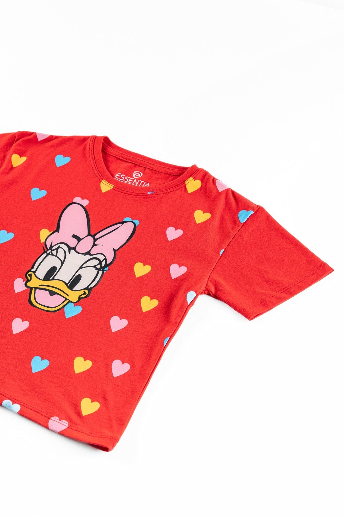 Red Daisy Duck Girl&#39;s T-Shirt.