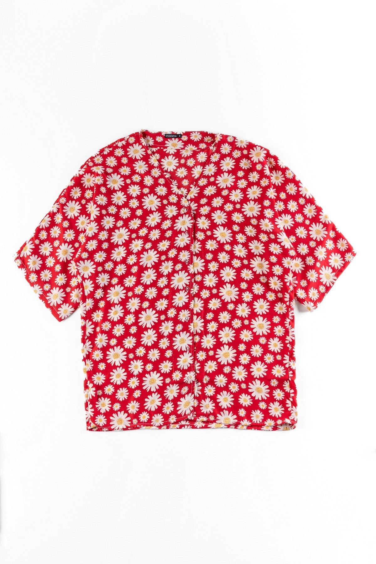 Red Floral Ladies Shirt