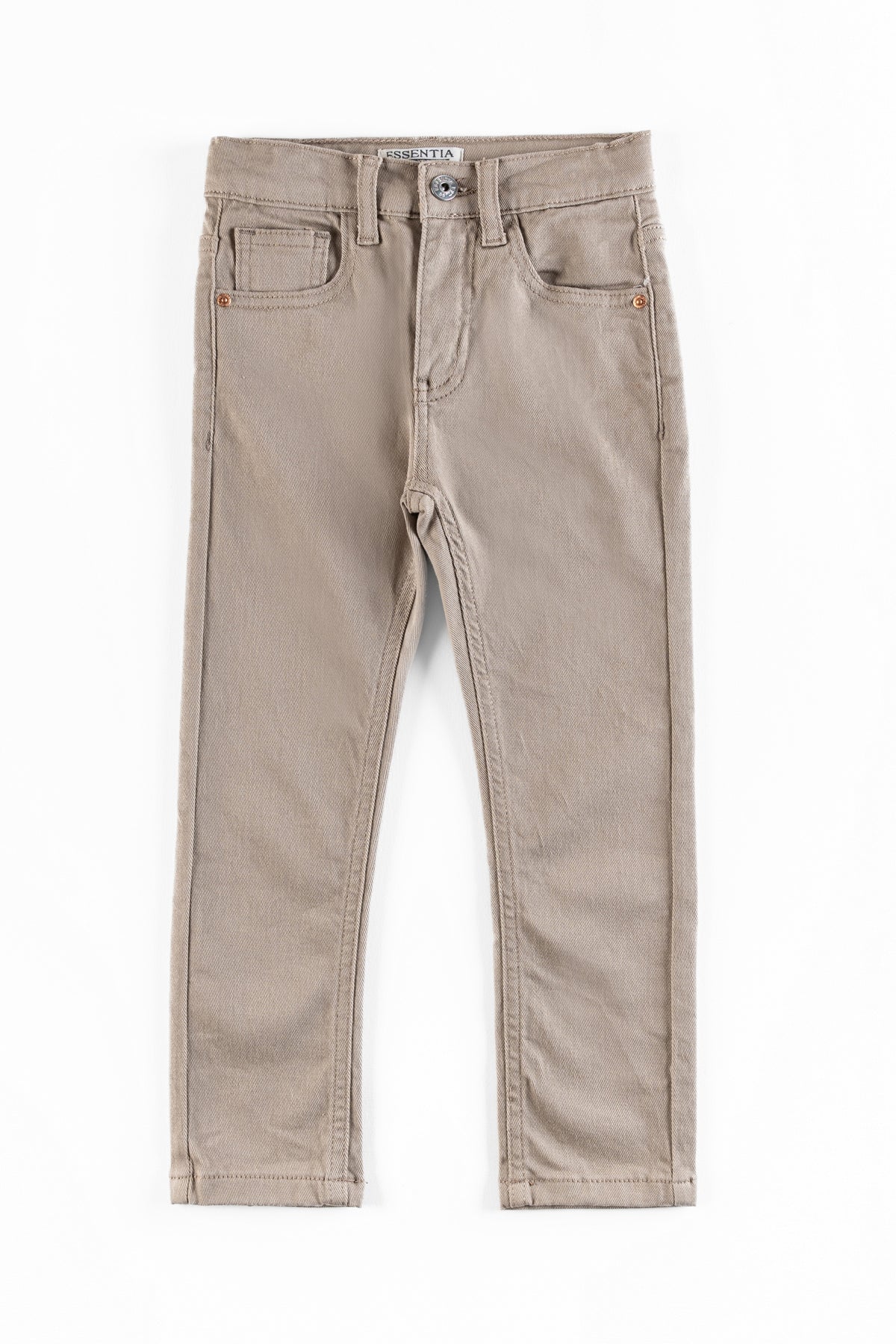 Beige Boy&#39;s Cotton Jeans.