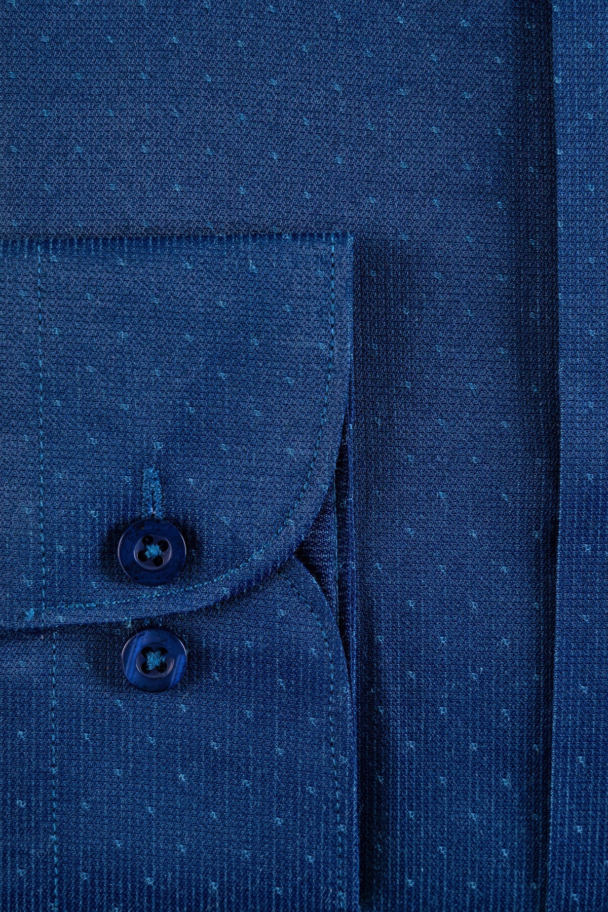 Navy Blue Dot Dress Shirt