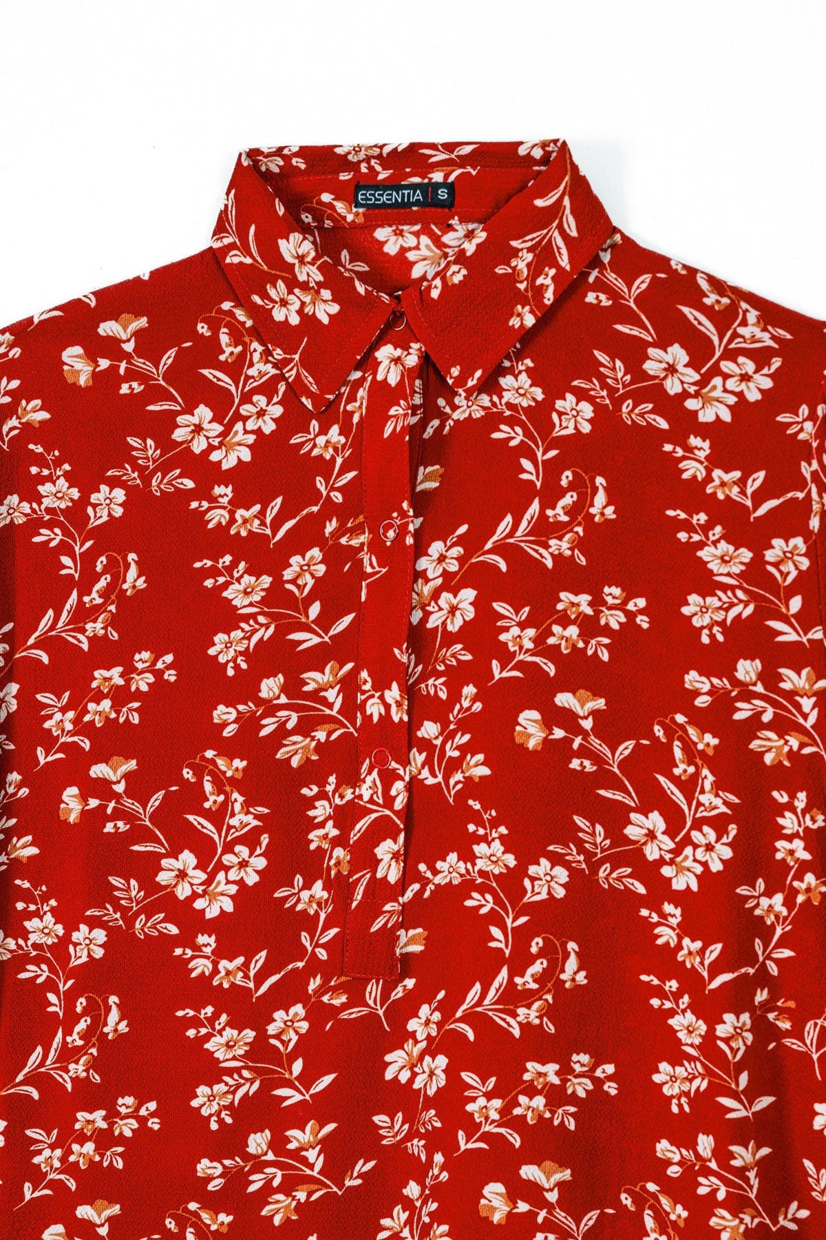 Maroon Floral Ladies Shirt