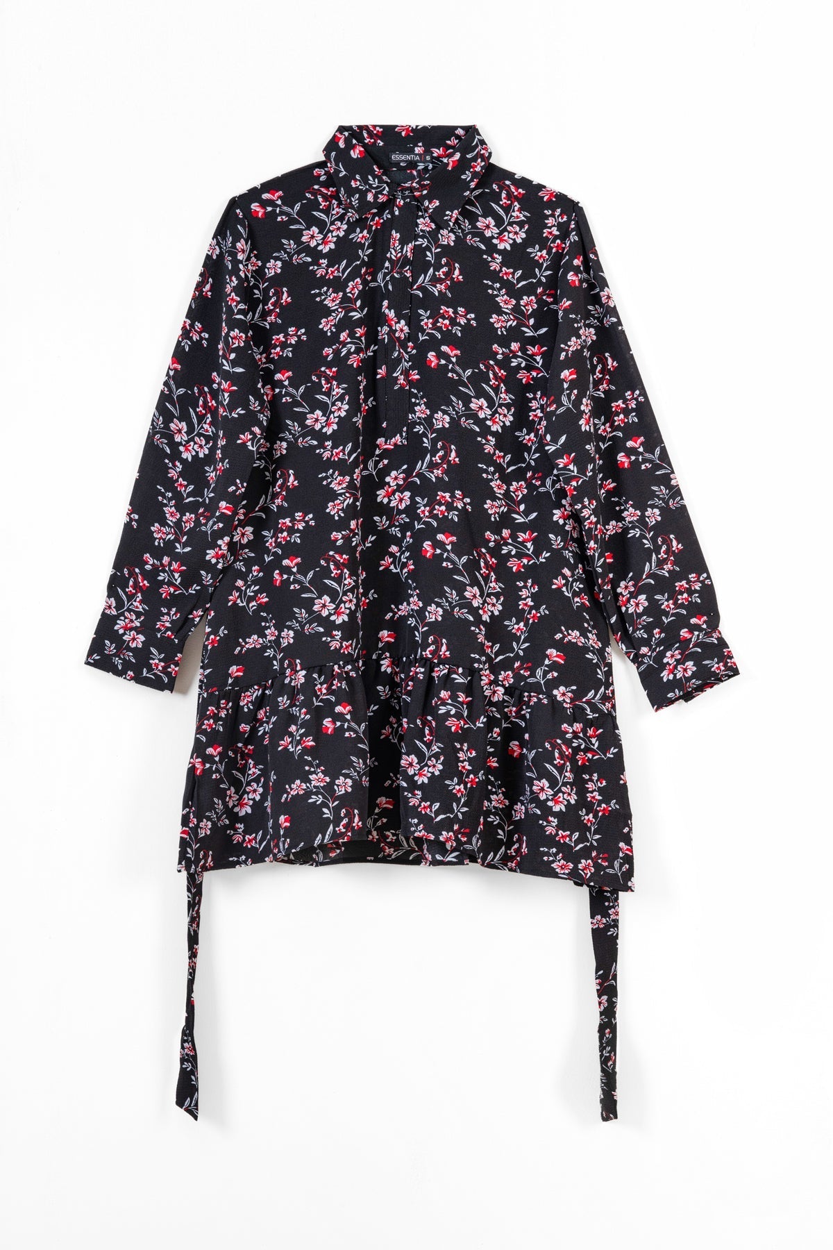 Black Floral Ladies Shirt