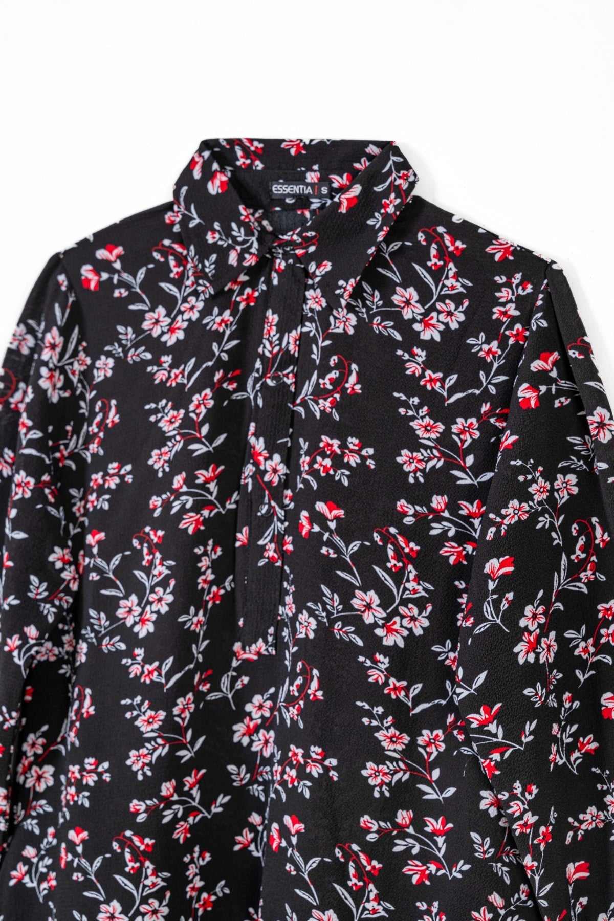 Black Floral Ladies Shirt