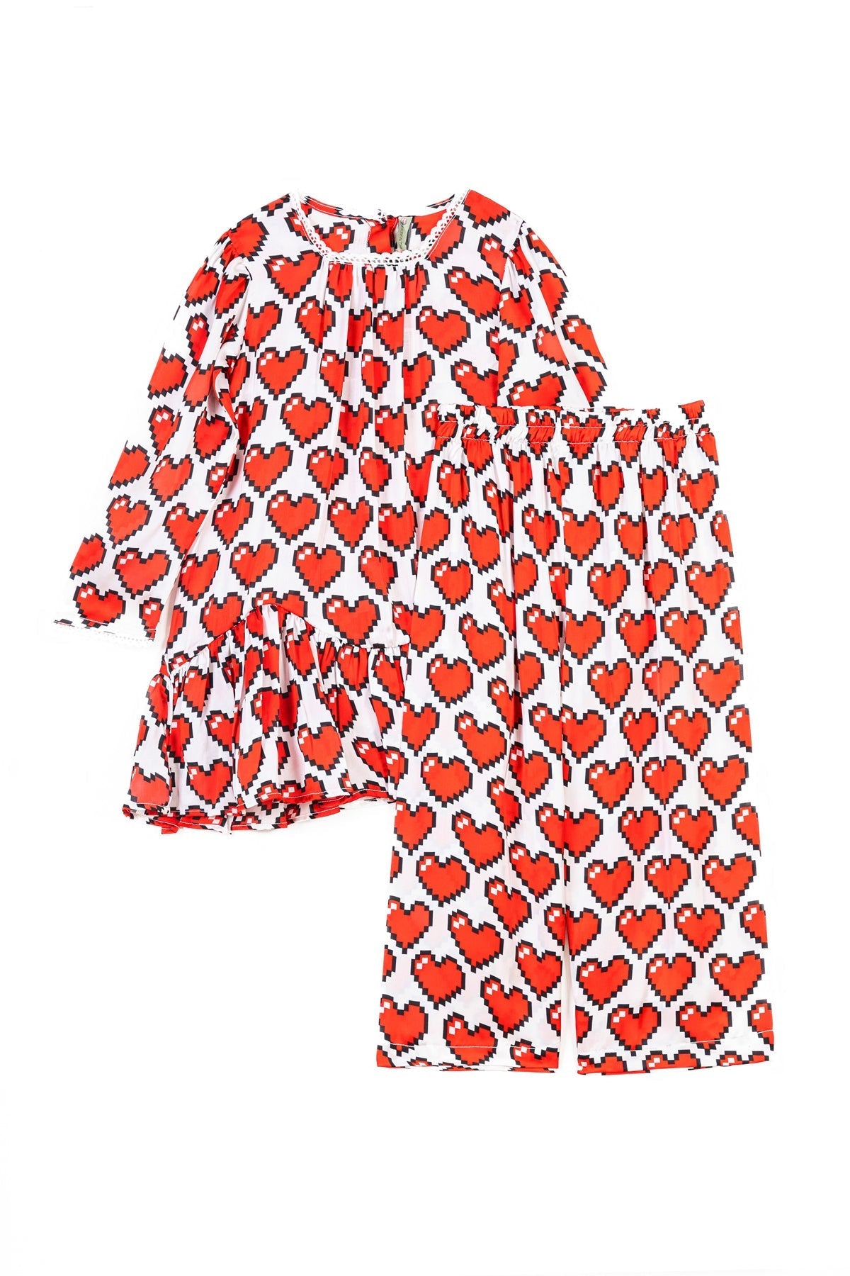 Love Heart Girl&#39;s Co-ord Set