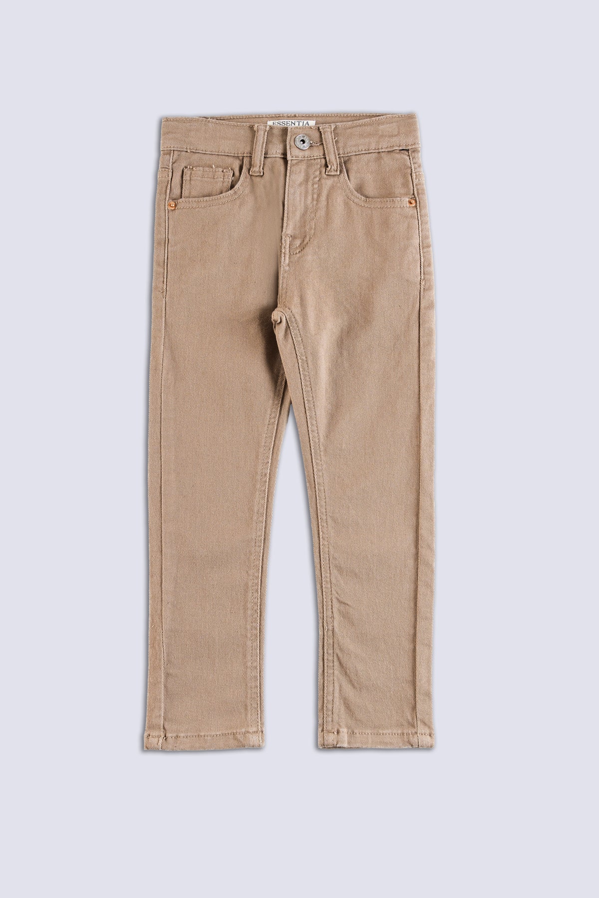 Light Brown Boy&#39;s Cotton Jeans