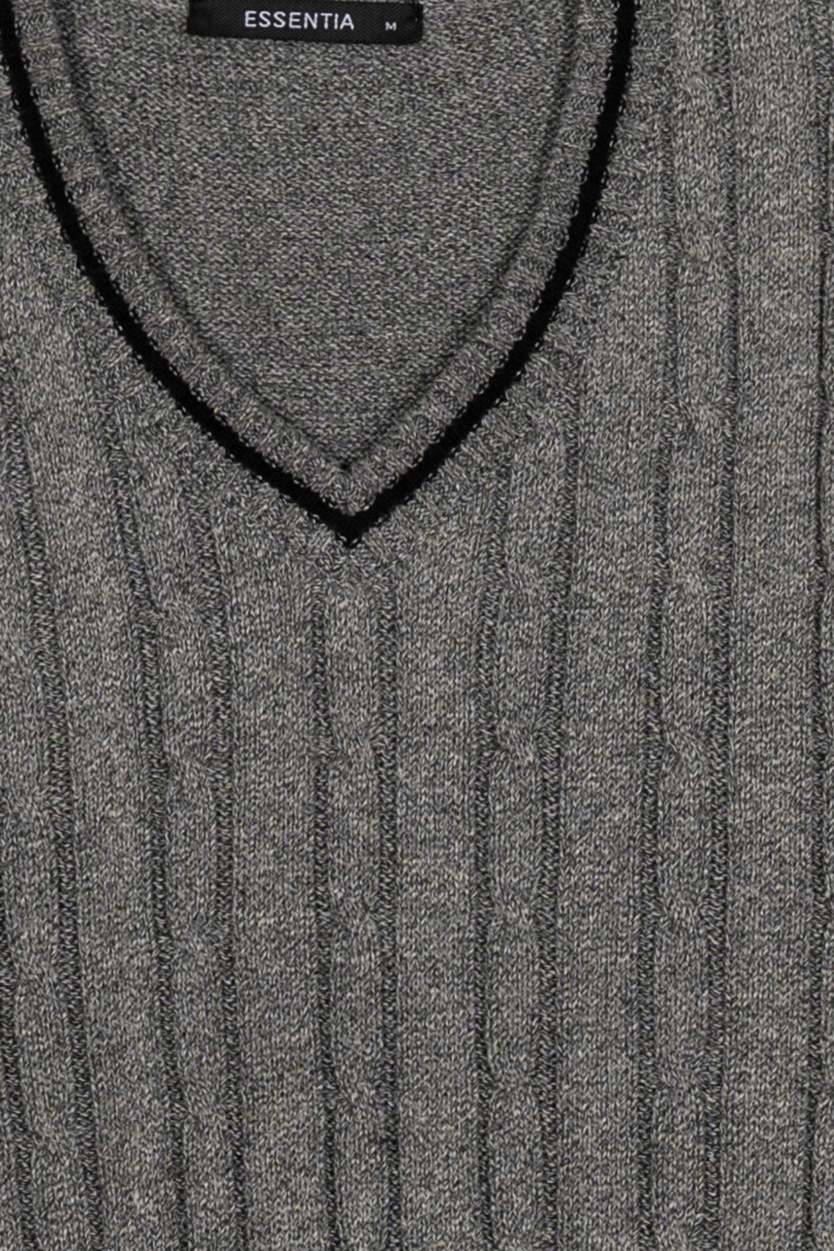 Grey V-Neck Men&#39;s Sweater