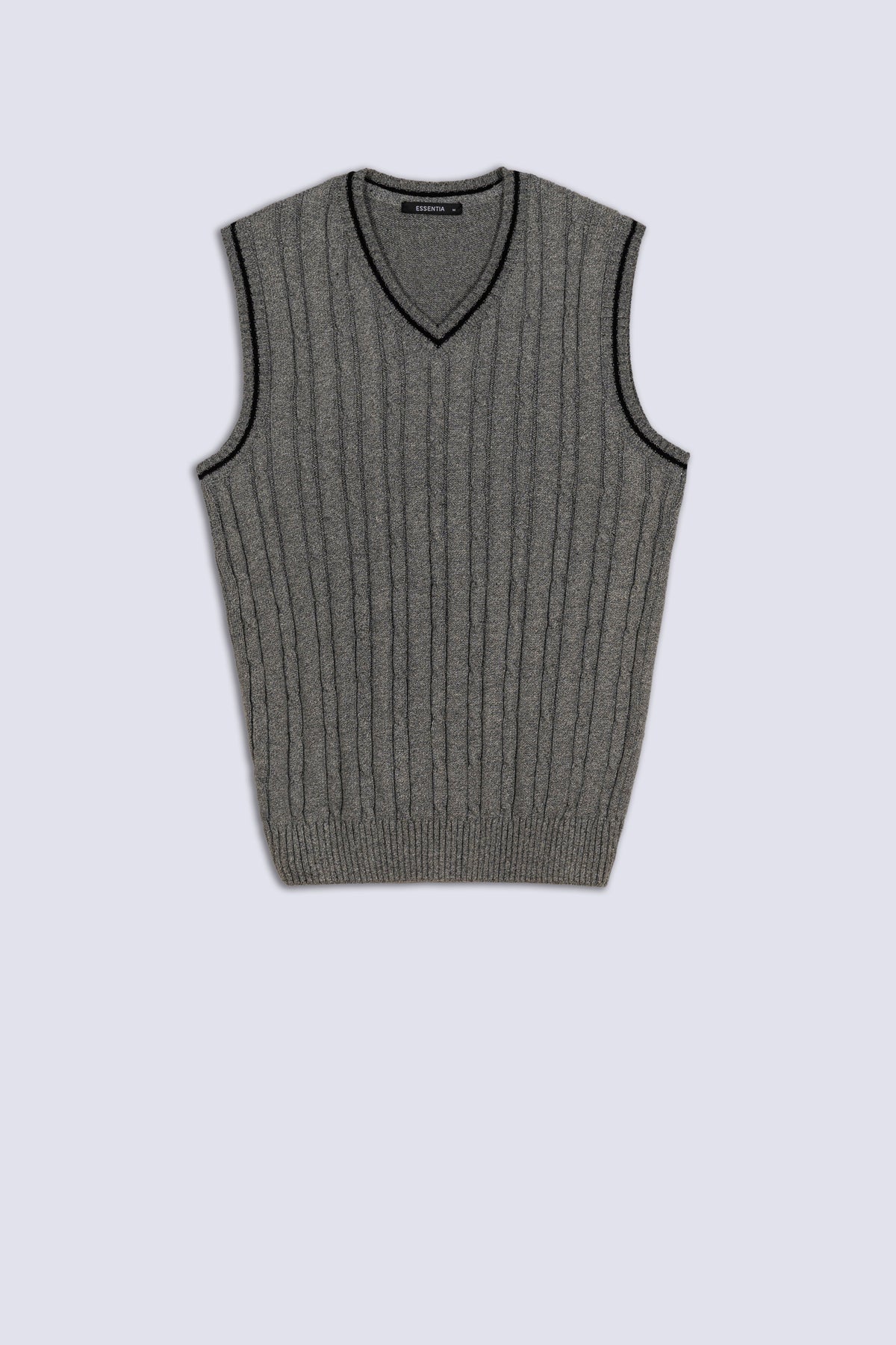 Grey V-Neck Men&#39;s Sweater