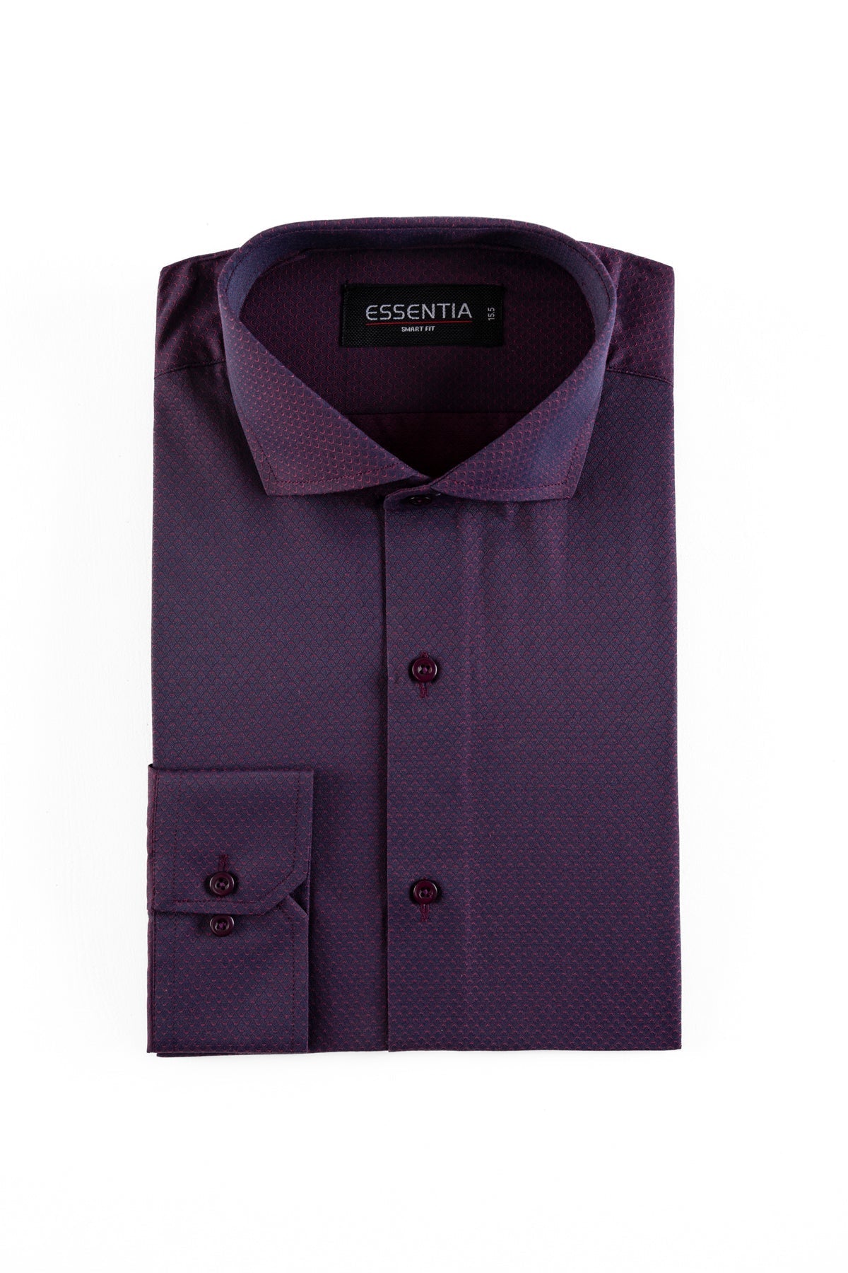 Dark Purple Self Men&#39;s Dress Shirt