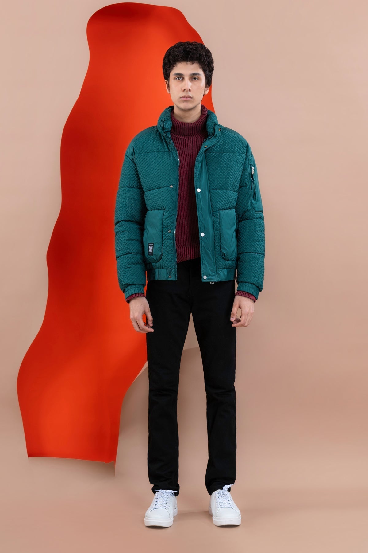 Green Puffer Men&#39;s Jacket.