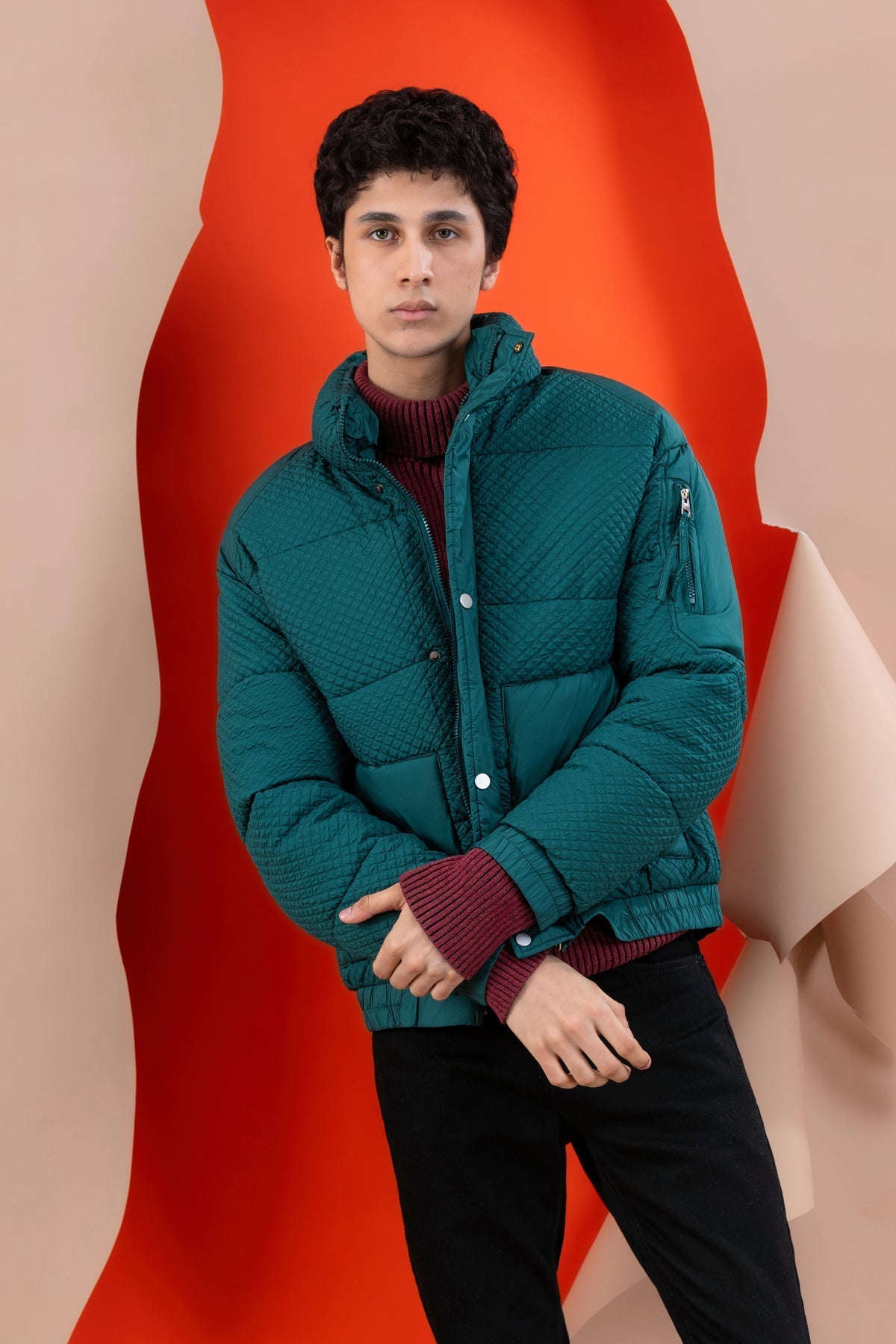 Green Puffer Men&#39;s Jacket.