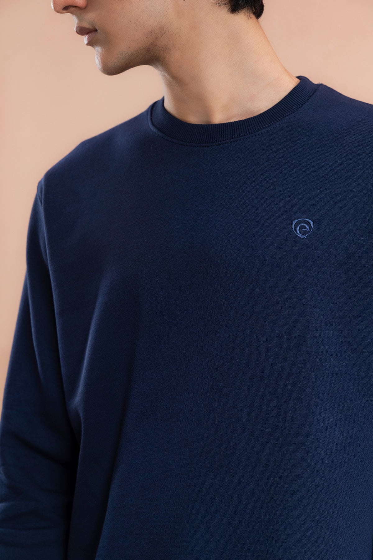 Navy Blue Fleece Men&#39;s Sweatshirt.