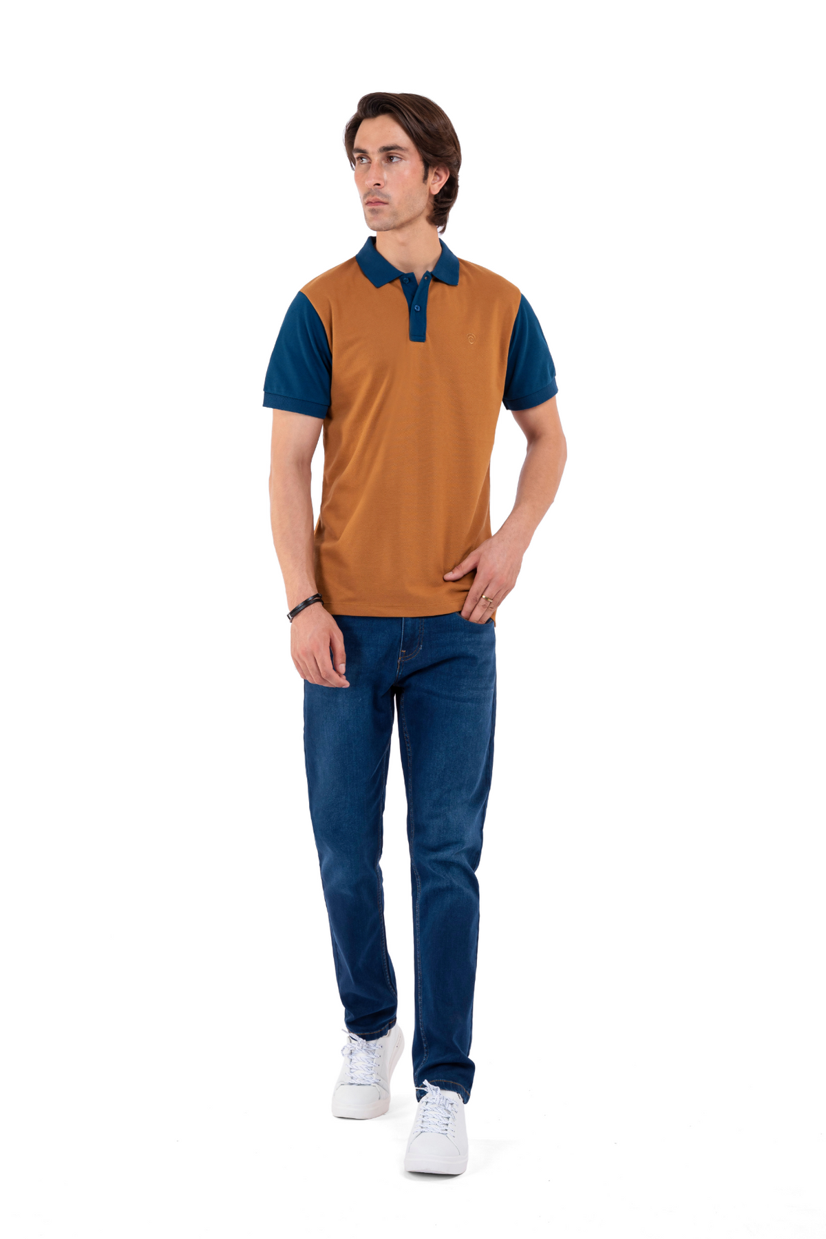 Men&#39;s Brown Pique Polo Shirt