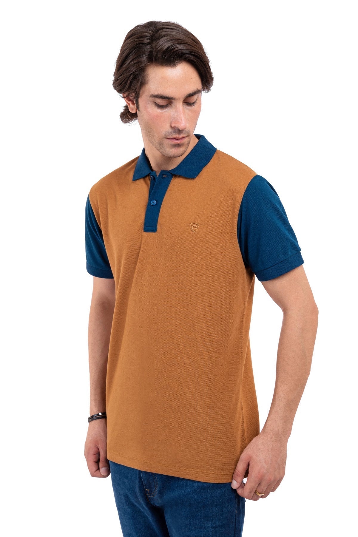 Men&#39;s Brown Pique Polo Shirt