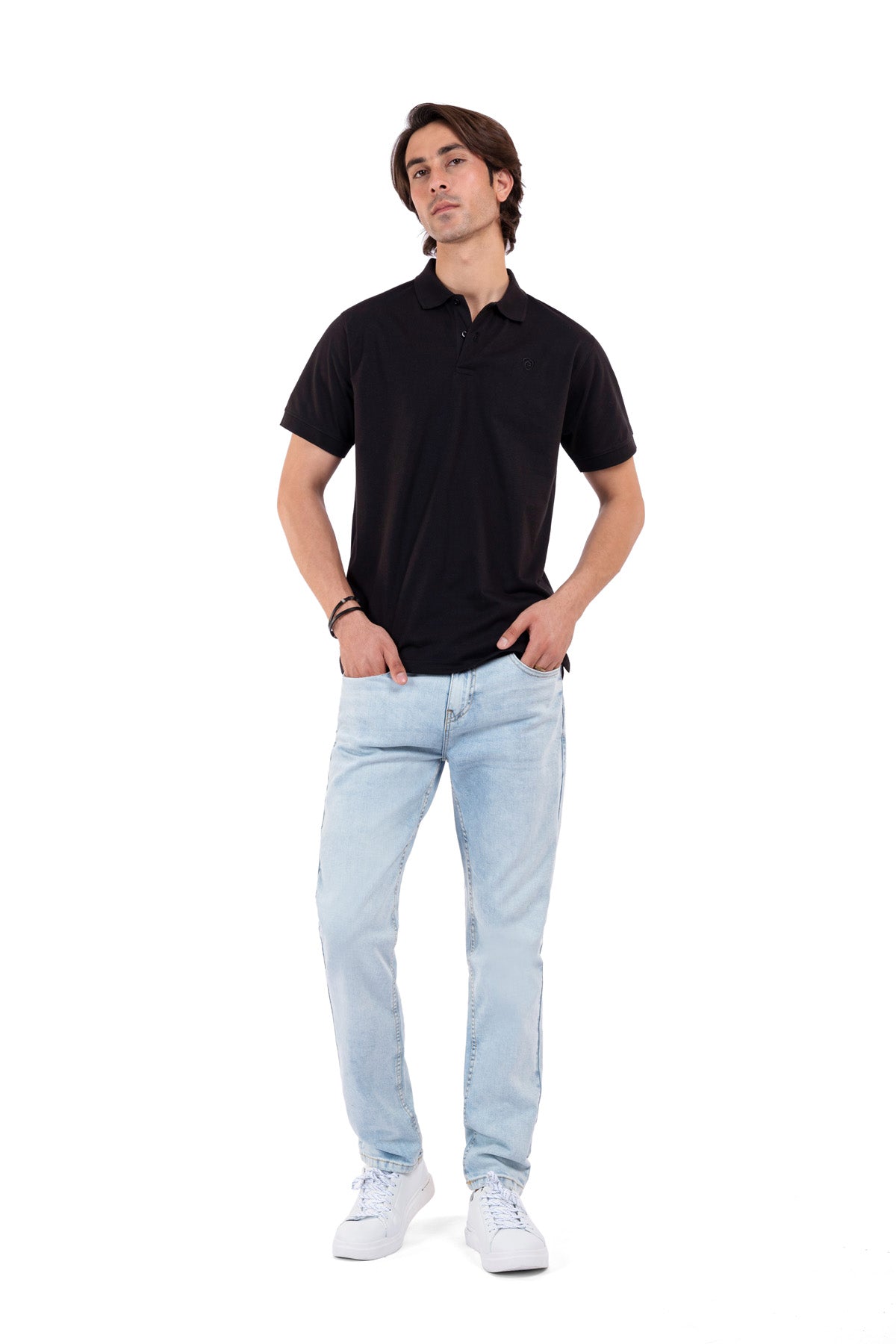 Men&#39;s Premium Basic Jet Black Polo Shirt