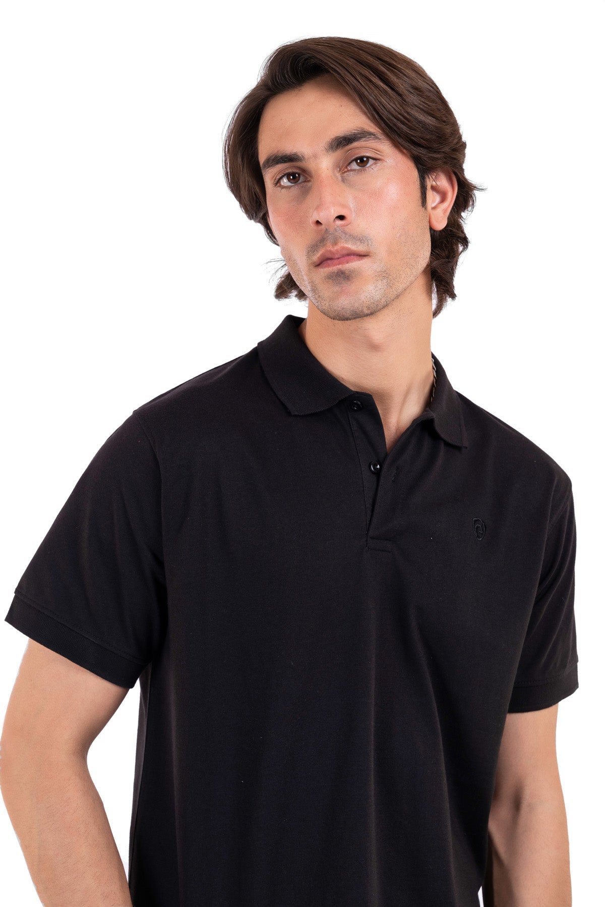 Men&#39;s Premium Basic Jet Black Polo Shirt