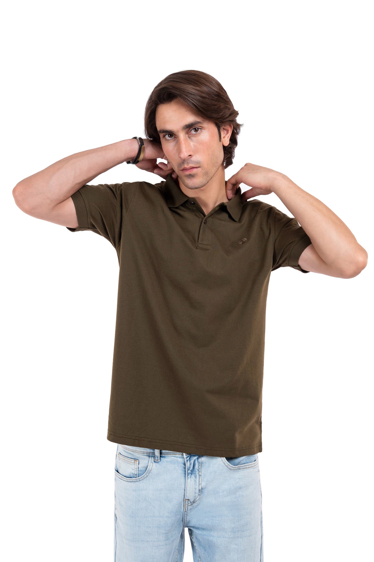 Men&#39;s Premium Olive Green Polo Shirt