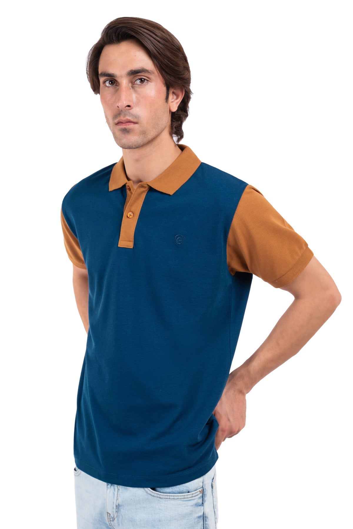 Navy Blue Men&#39;s Pique Polo