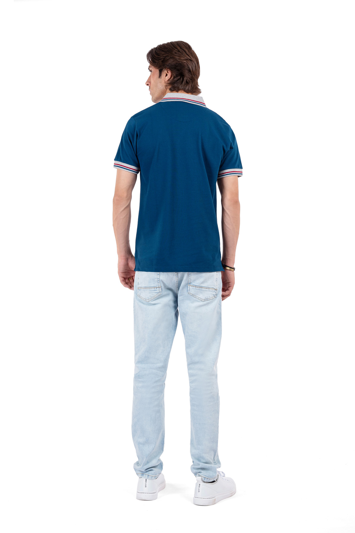 Blue Pique Men&#39;s Polo Shirt