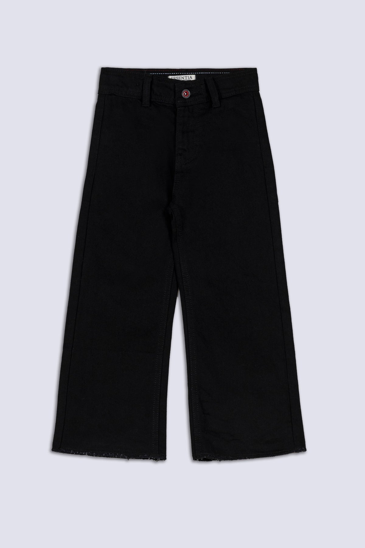 Black Wide Leg Girl&#39;s Denim Pant