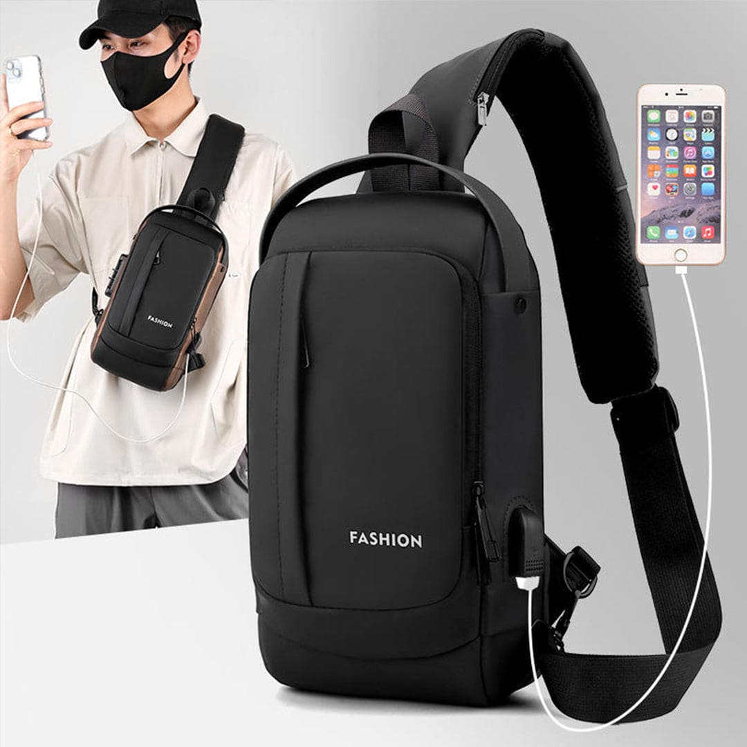 Imported Smart Usb Charging Large Storage Shoulder Bag