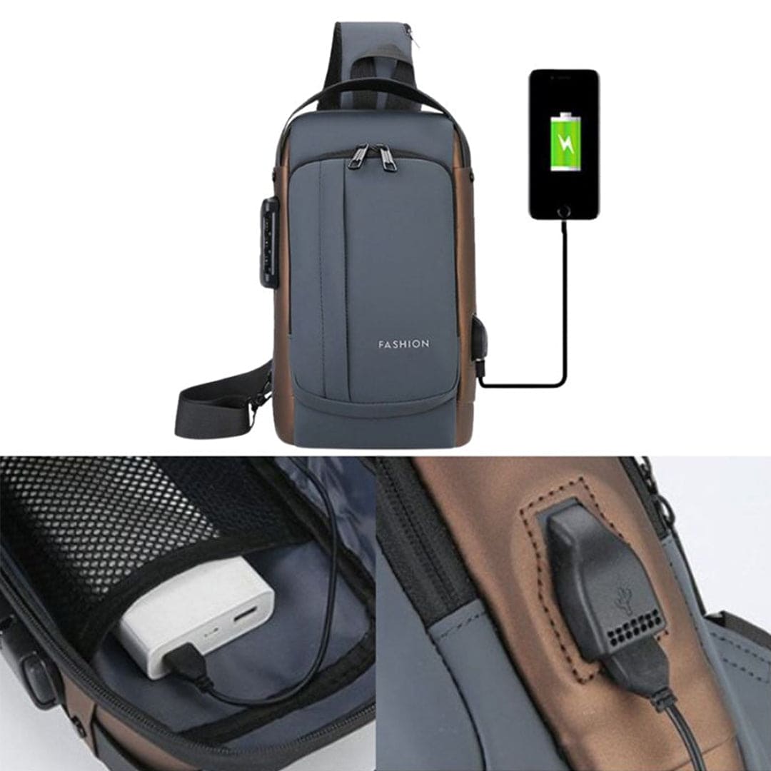 Imported Smart Usb Charging Large Storage Shoulder Bag