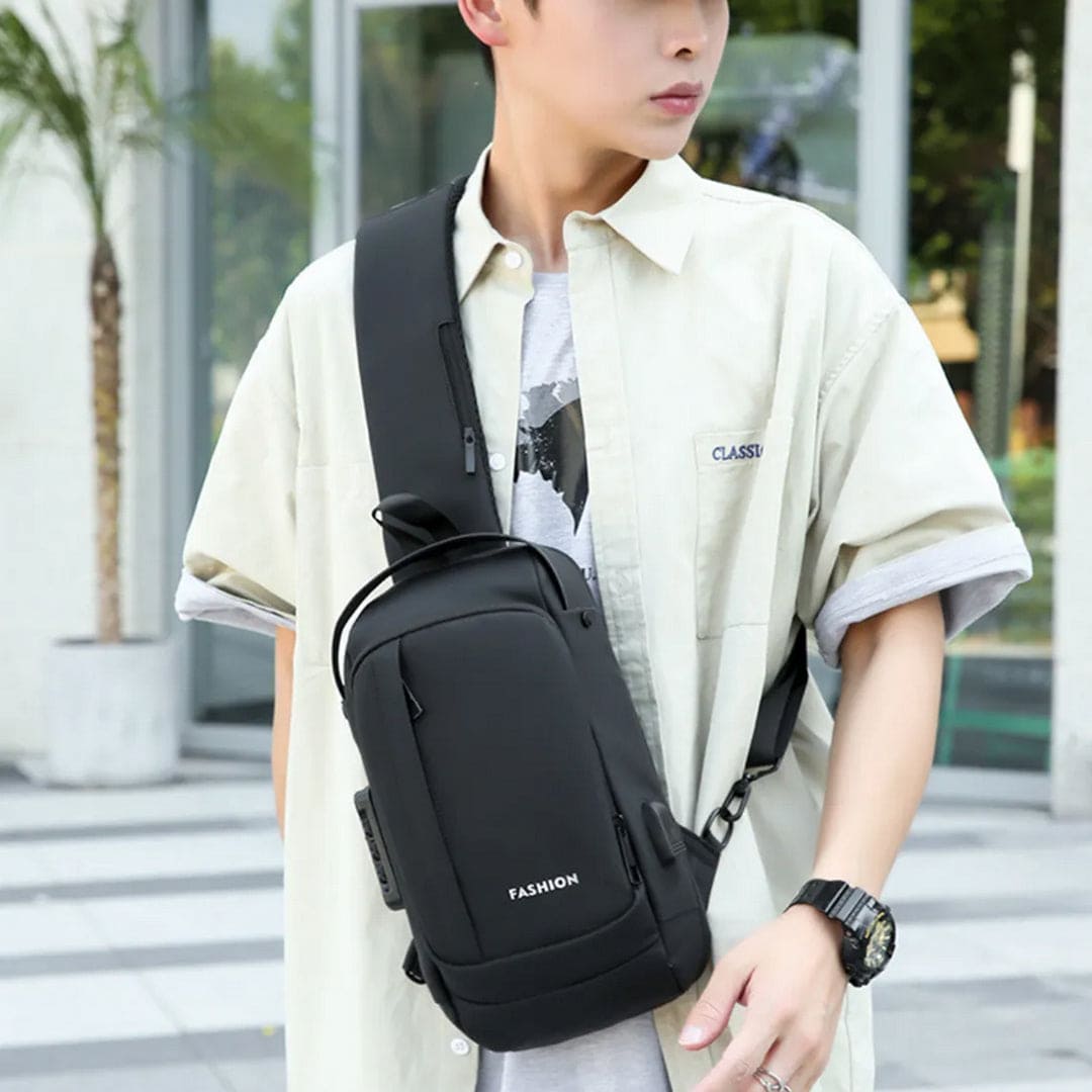 Imported Smart Usb Charging Large Storage Shoulder Bag