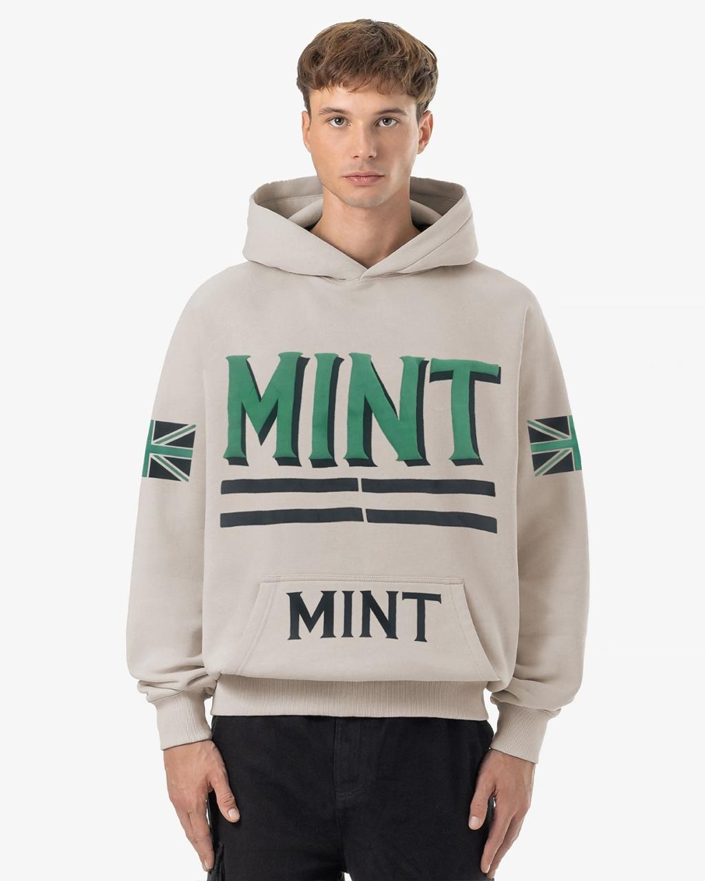 Jupiter Heavy Gsm Mint Puff Printed Oversized Hoodie