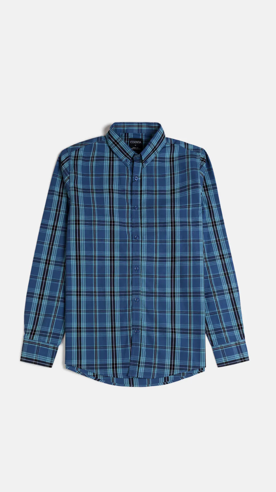 Blue Window Check Casual Shirt