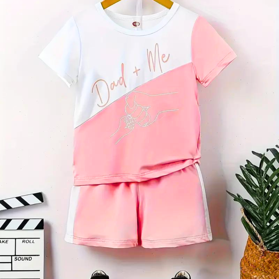 Daddy &amp; Me Print T-Shirt &amp; Shorts Set