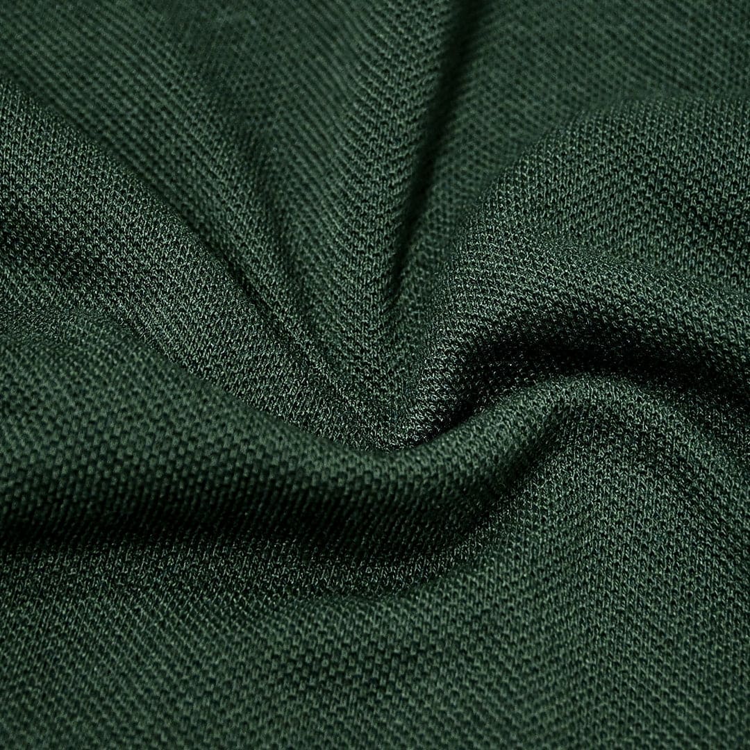 Embossed Logo Battalion Green Viscosen Soft Cotton Polo For Men