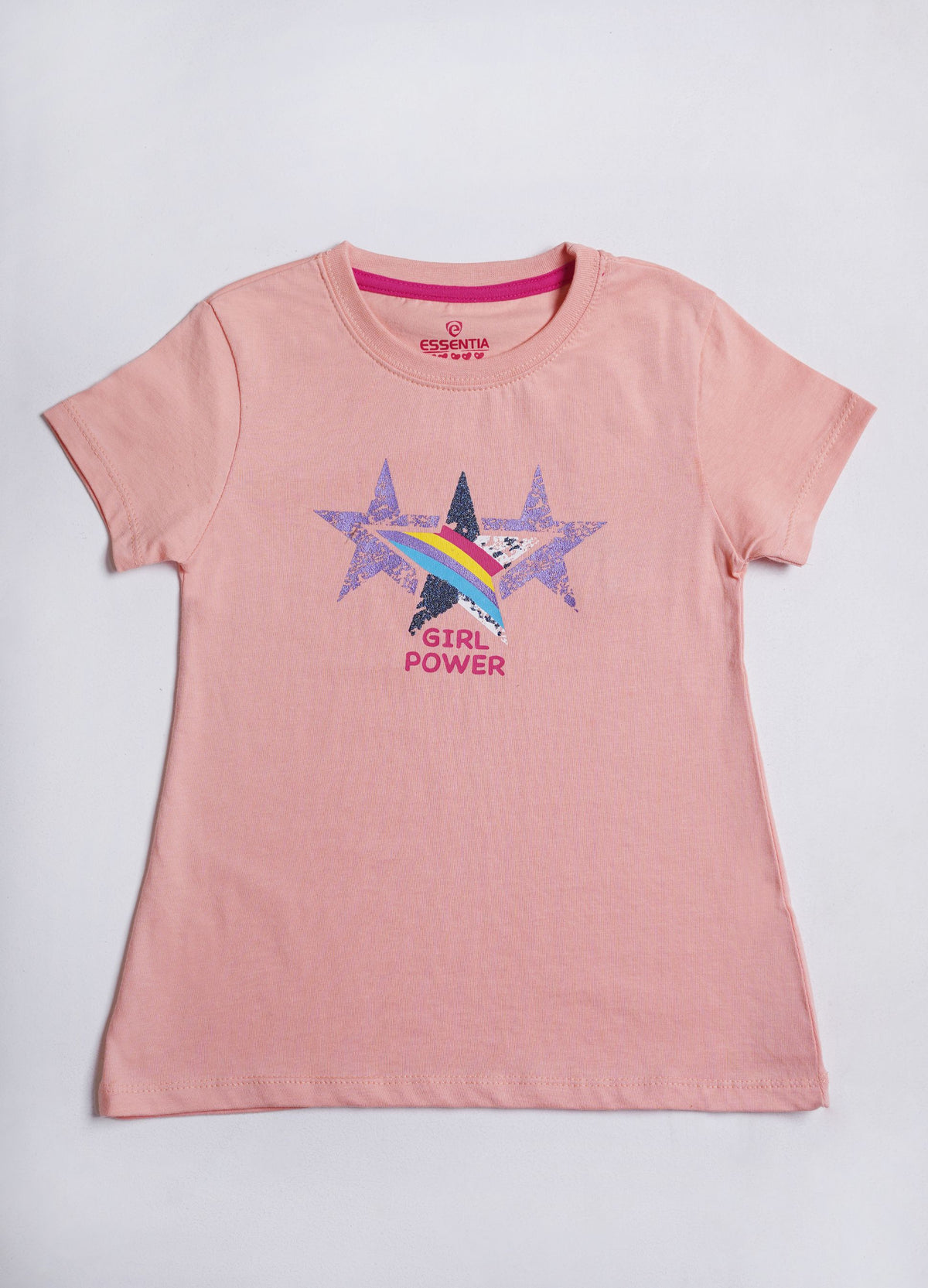 Girls Power 3 Star Printed Tee