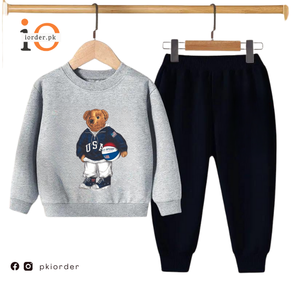 Football Bear Kids Sweatshirt &amp; Pant