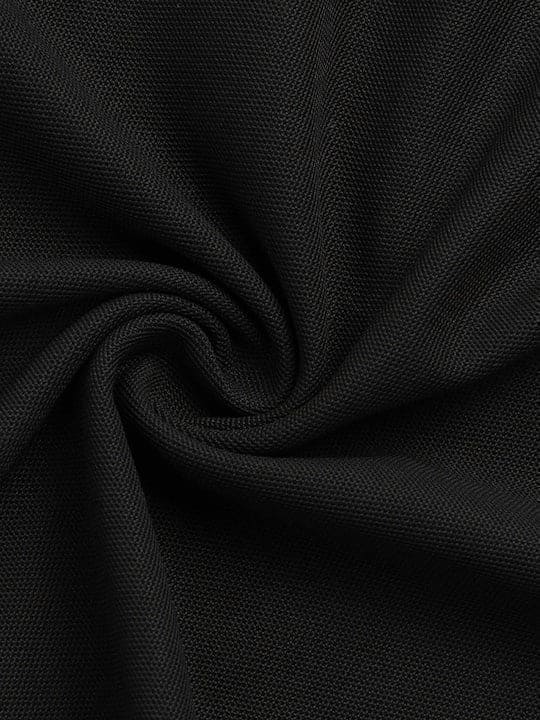 Cossic Premium Logo Viscose Soft Black Cotton Polo For Men (Minor Fault)