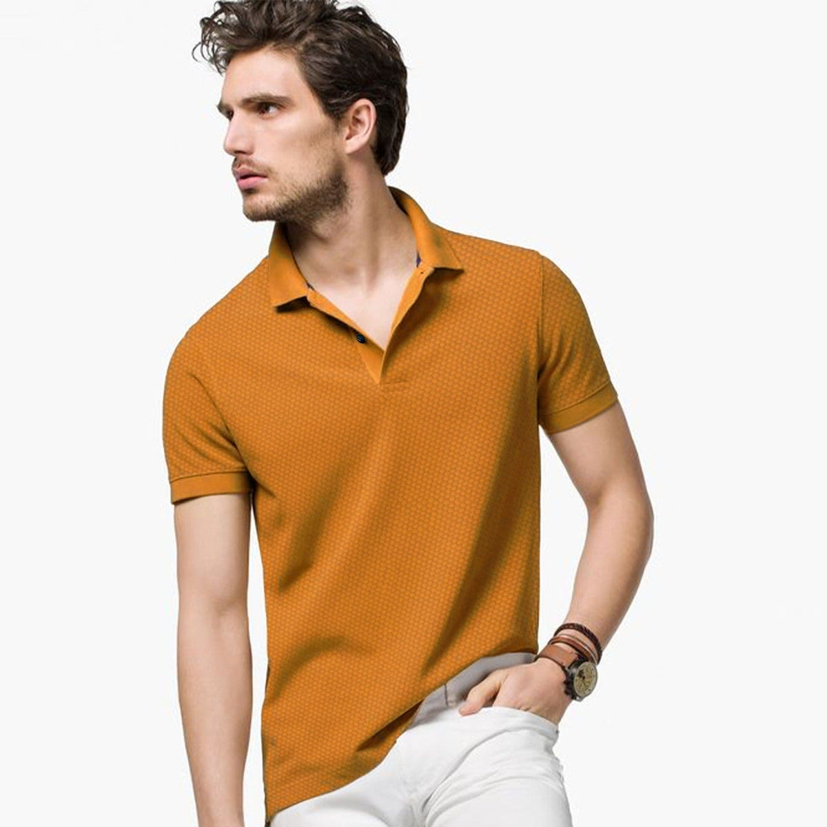 Jupiter Pop Corn Textured Trendy Polo For Men