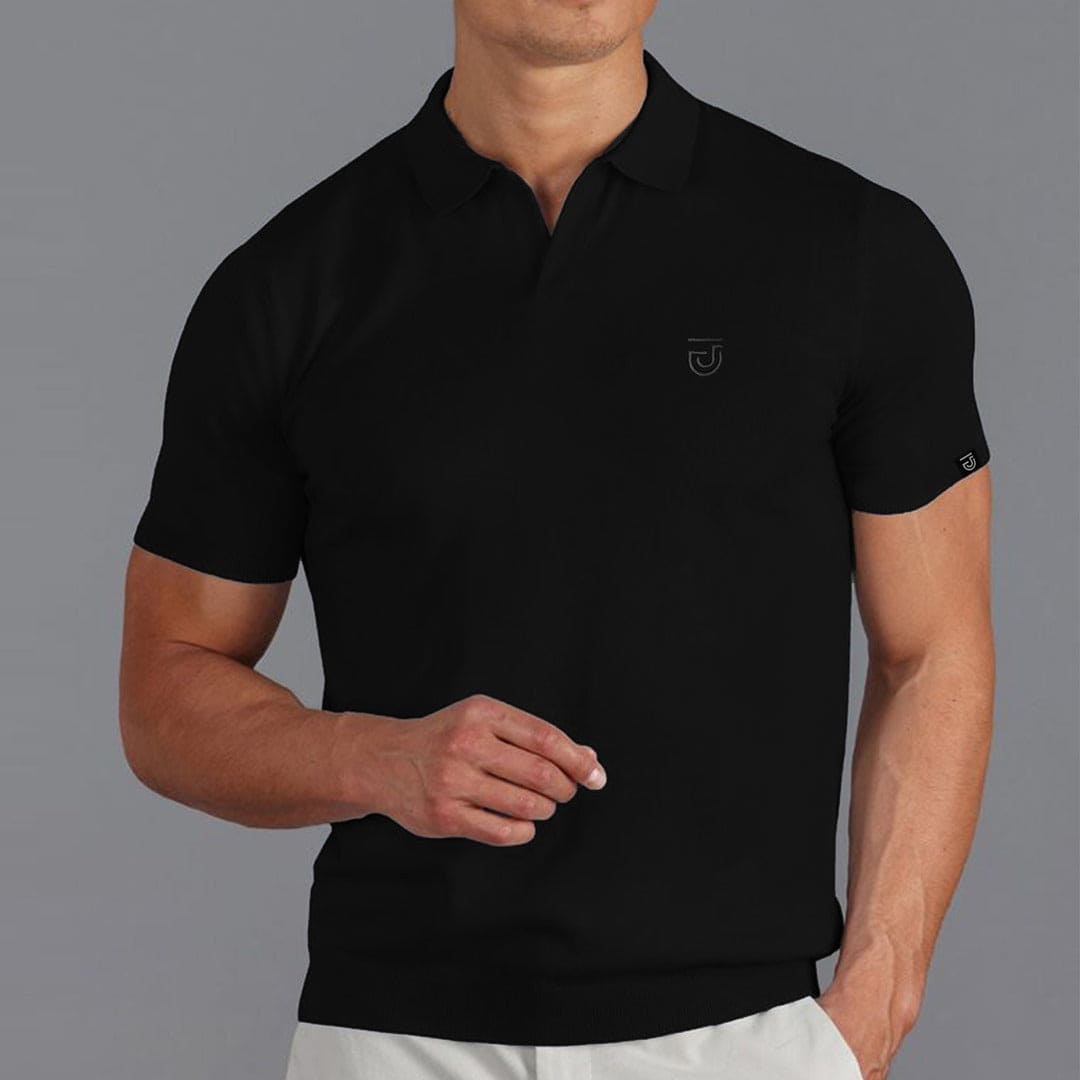 Jupiter Aestival Johnny collar Viscose Soft cotton polo for men