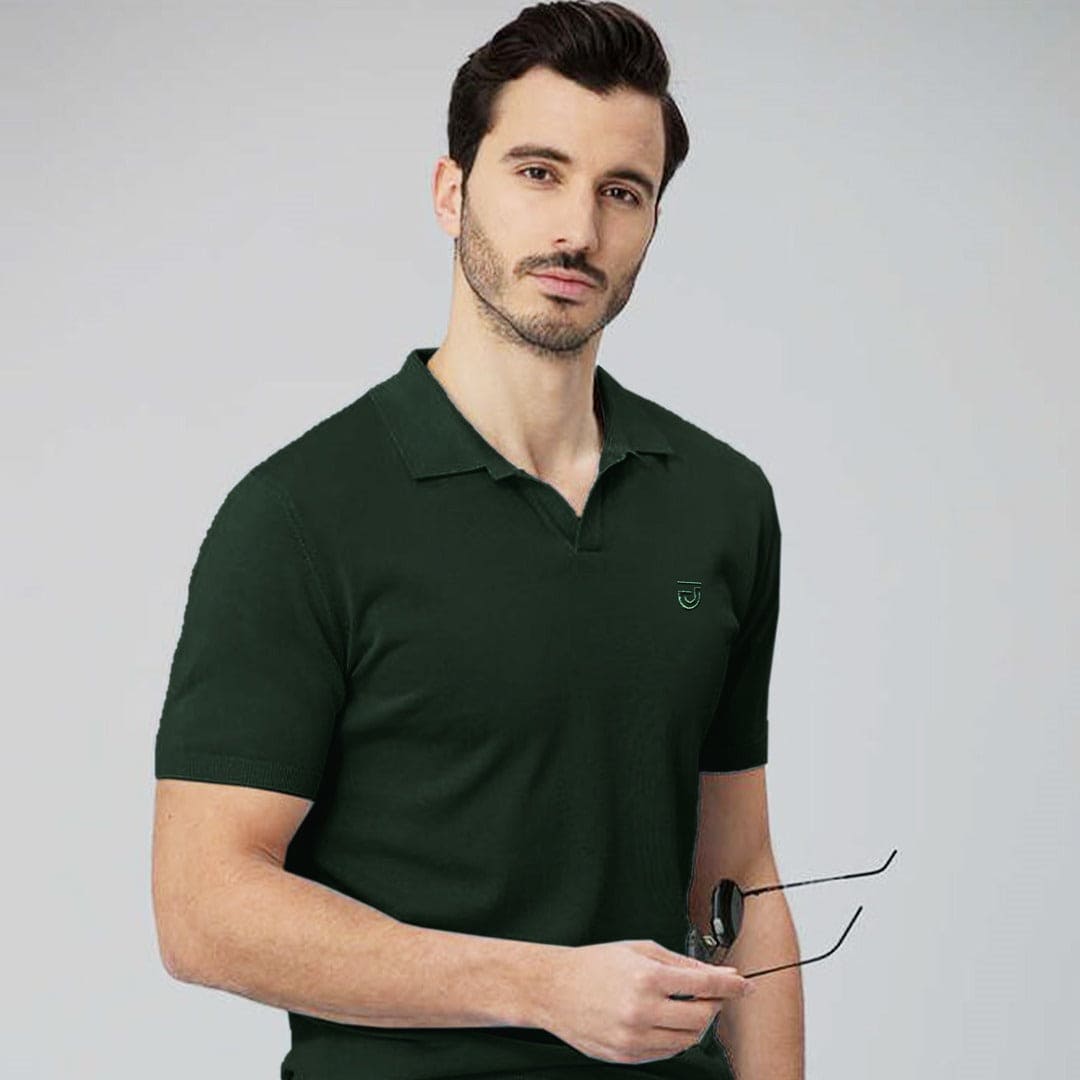 Jupiter Aestival Johnny collar Viscose Soft cotton polo for men