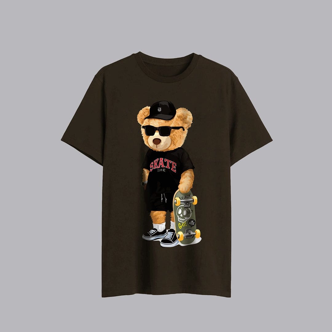 Jupiter Vogue Bear Cotton Graphic Tee For Men