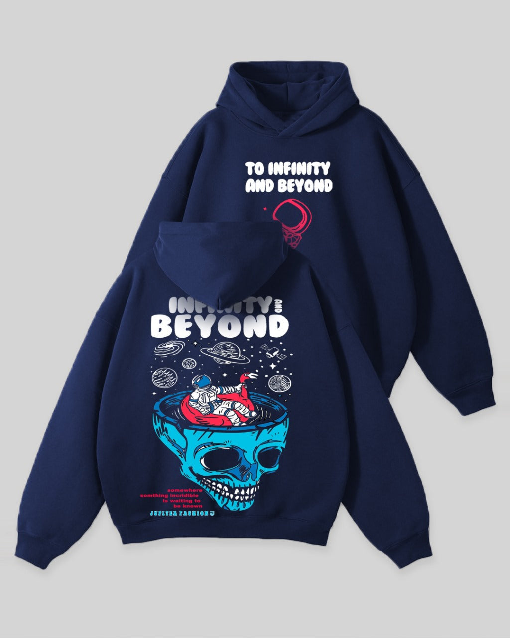 Jupiter Hotep Oversized To Infinity &amp; Beyond Printed Hoodie