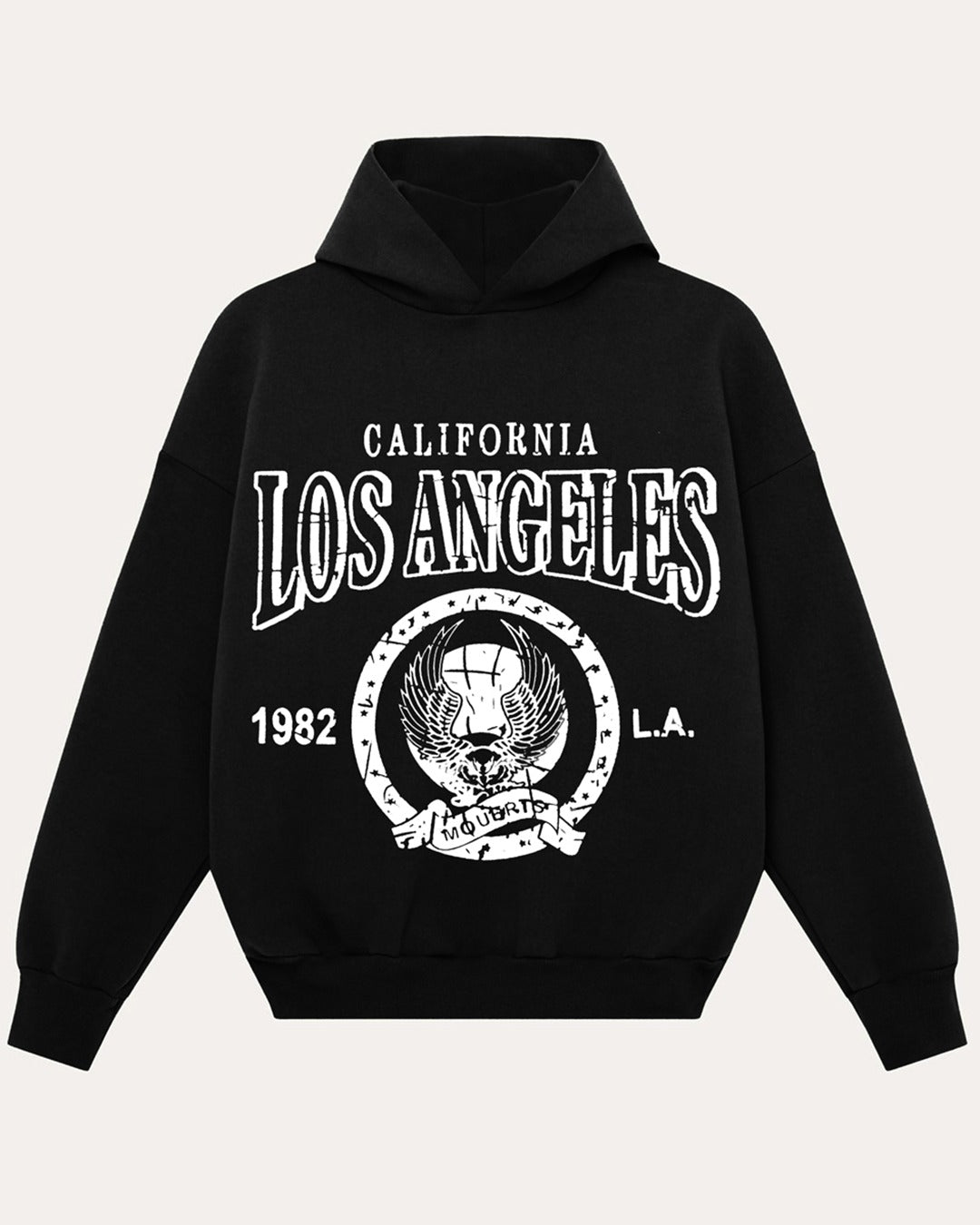 Jupiter Hotep Oversized Los Angeles  Printed Hoodie